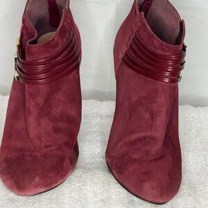 Bella Vita Women's Nerissa Ankle Boot Burgundy Kidsuede Size 11 W US